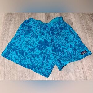 Patagonia Teal Patterned Women's Athletic Shorts